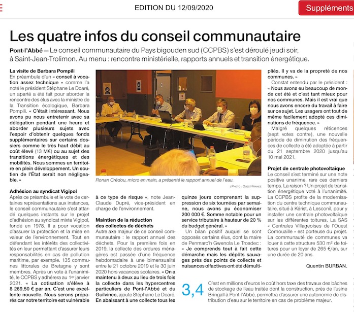 Ouest-France du 12 septembre
