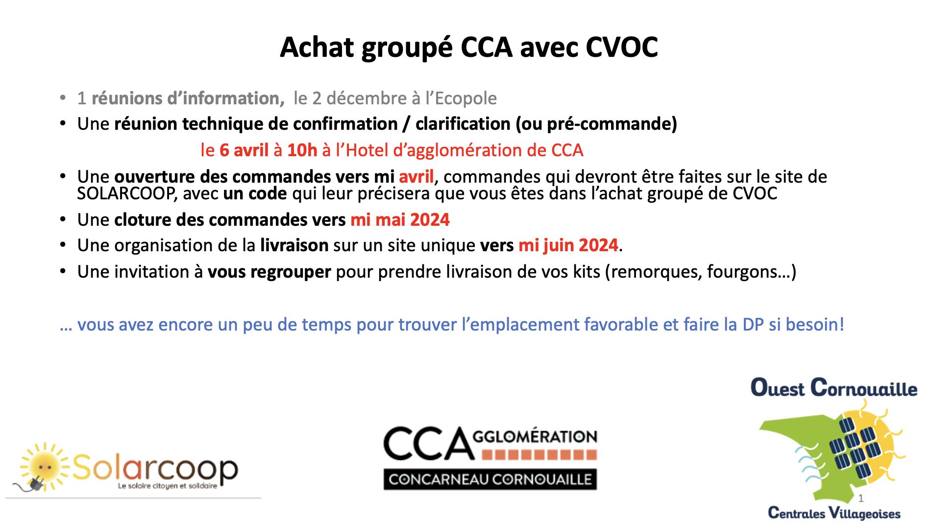 organisation achat groupe CCA provisoire