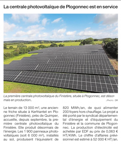 Article tiré de Ouest France Article de Ouest France