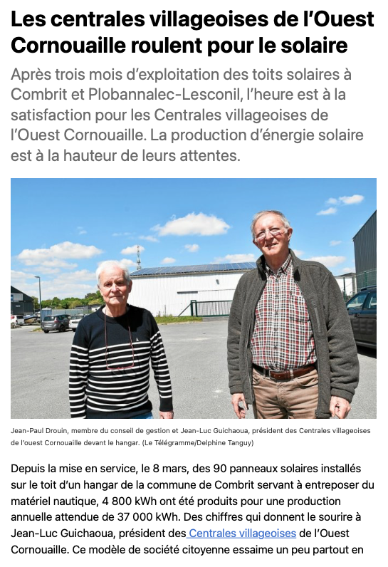 Article du Télégramme